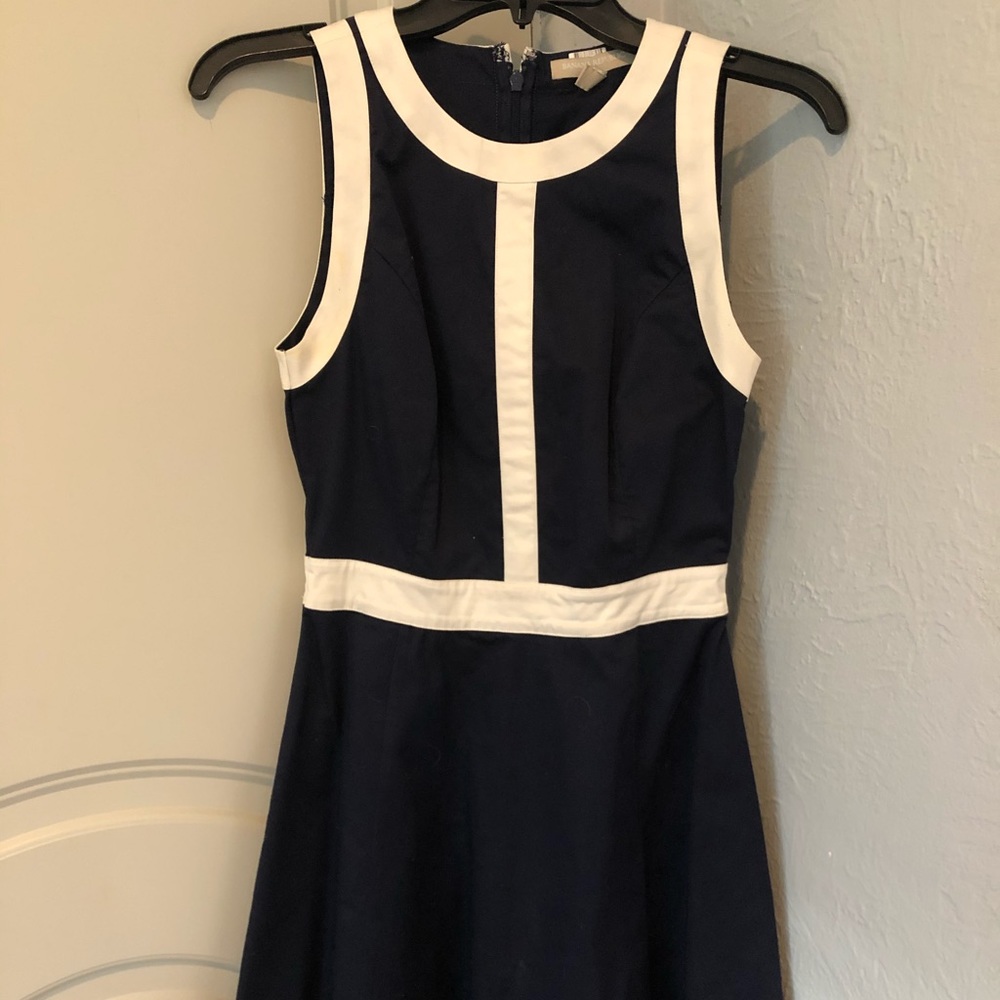 Banana Republic Navy and White Dress